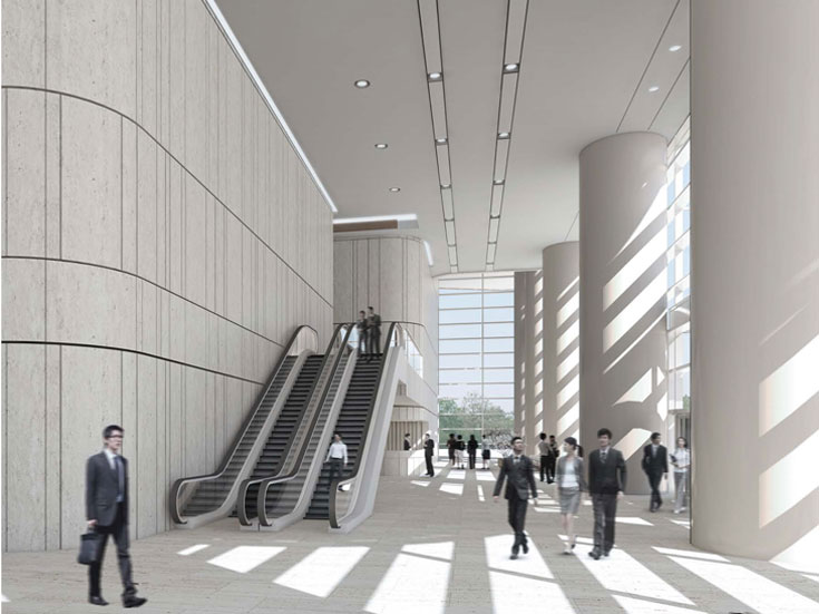 上海綠地廣場大廈寫字樓大廳設(shè)計-第4張圖片-上海古都建筑設(shè)計集團 上海綠地廣場大廈寫字樓大廳設(shè)計-第4張圖片-上海古都建筑設(shè)計集團