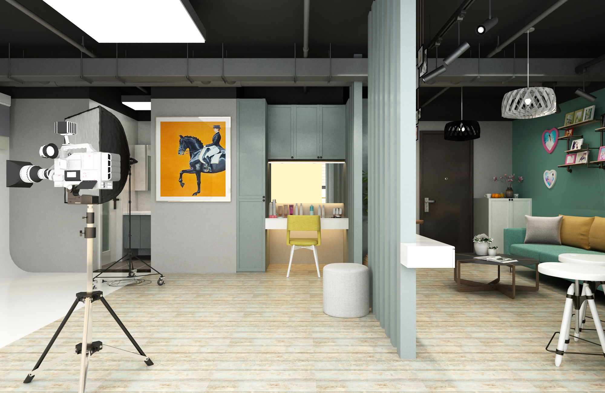 徐匯區(qū)小型攝影棚辦公室裝修設計-第1張圖片-上海古都建筑設計集團