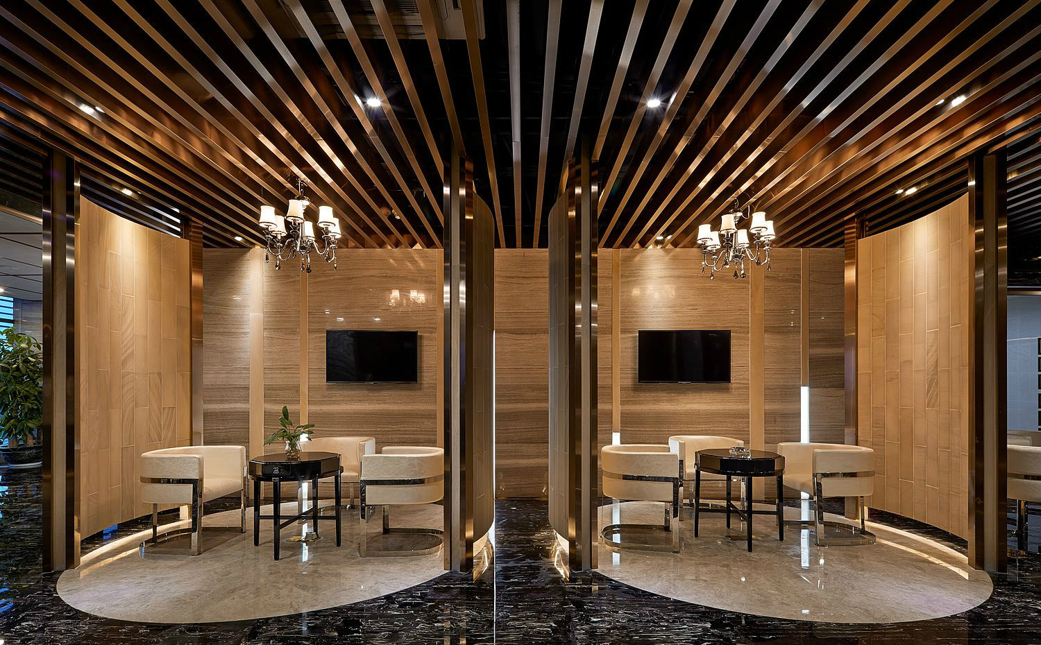 大氣奢華風格辦公室裝修設(shè)計-第5張圖片-上海古都建筑設(shè)計集團