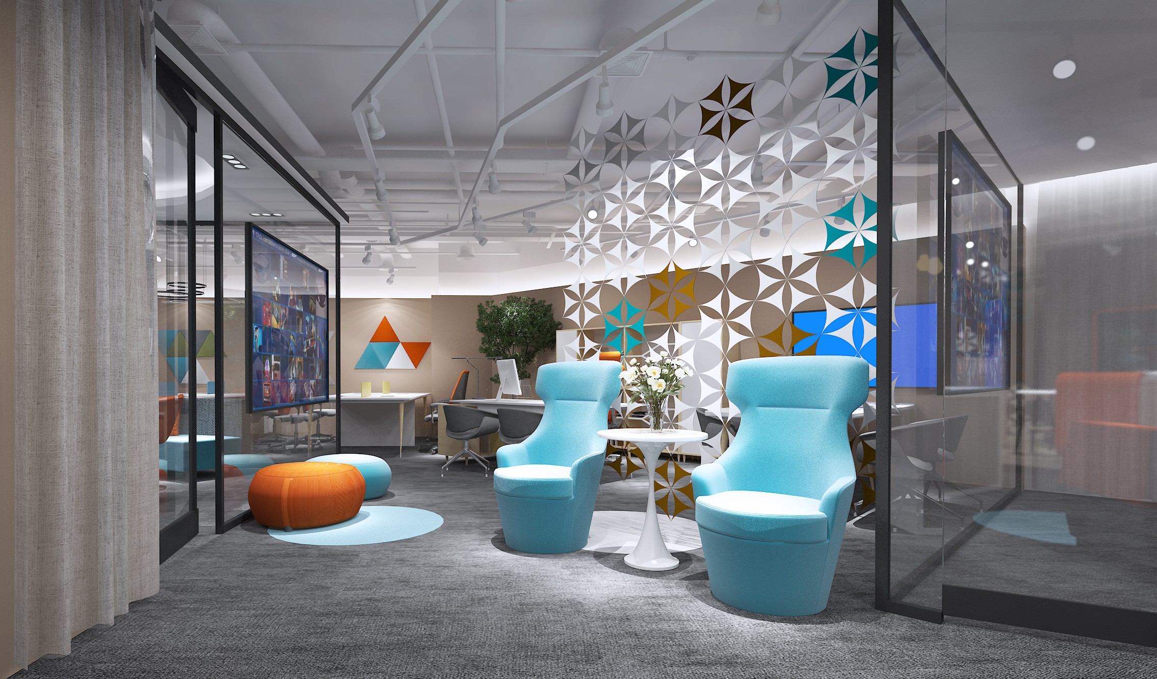 浦東新區(qū)科技智能辦公室裝修設(shè)計-第10張圖片-上海古都建筑設(shè)計集團(tuán)