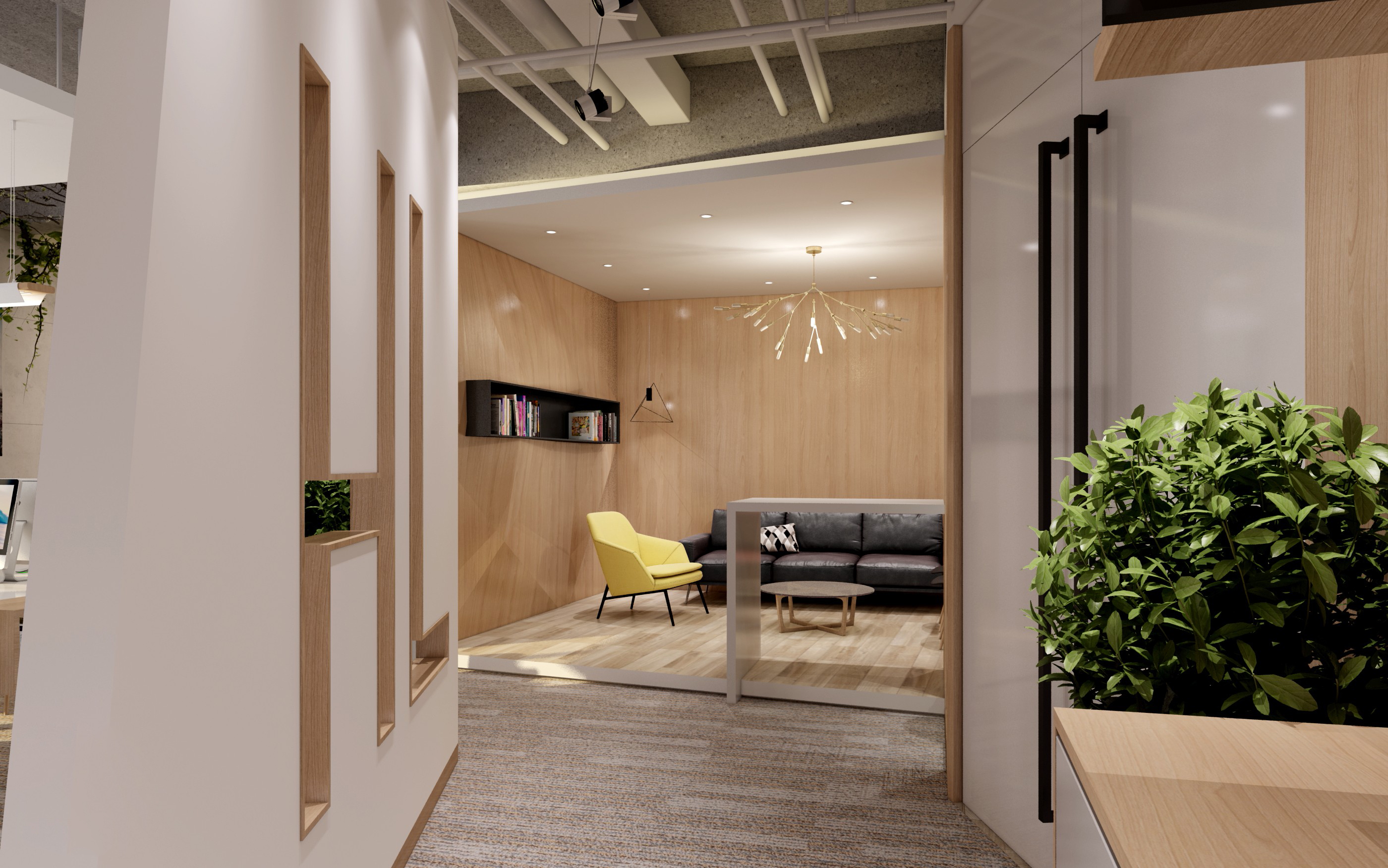 質(zhì)樸風格辦公室裝修效果圖-第6張圖片-上海古都建筑設計集團